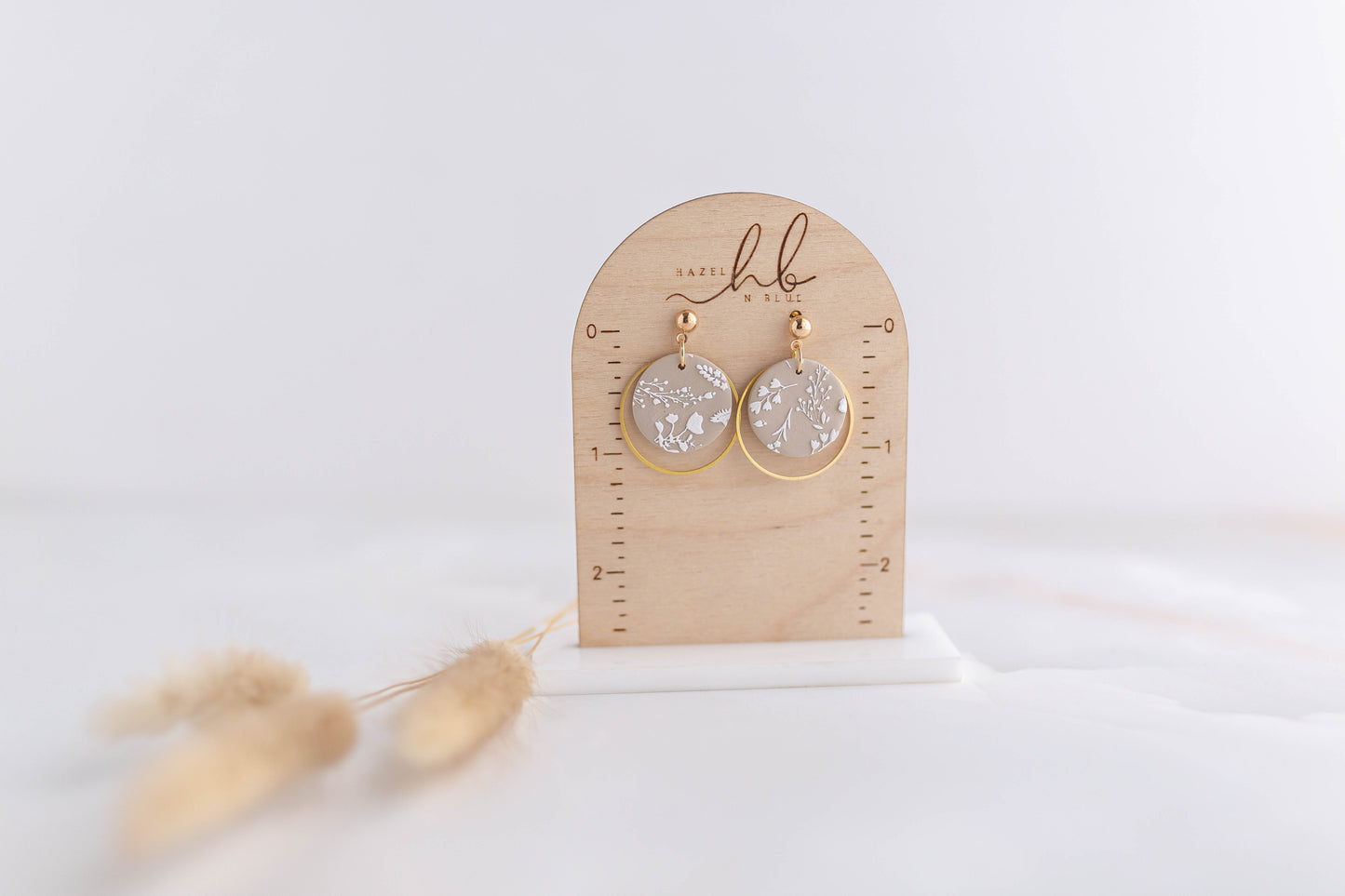 Clay Earrings | Champagne Florals | Luxe Collection