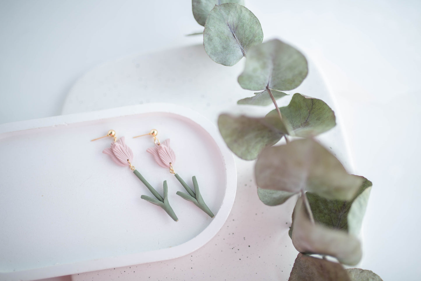 Clay Earrings | Tulip Dangles | In Bloom Collection