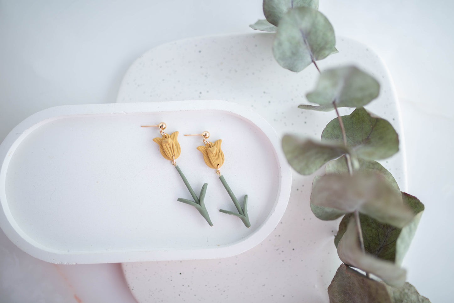 Clay Earrings | Tulip Dangles | In Bloom Collection