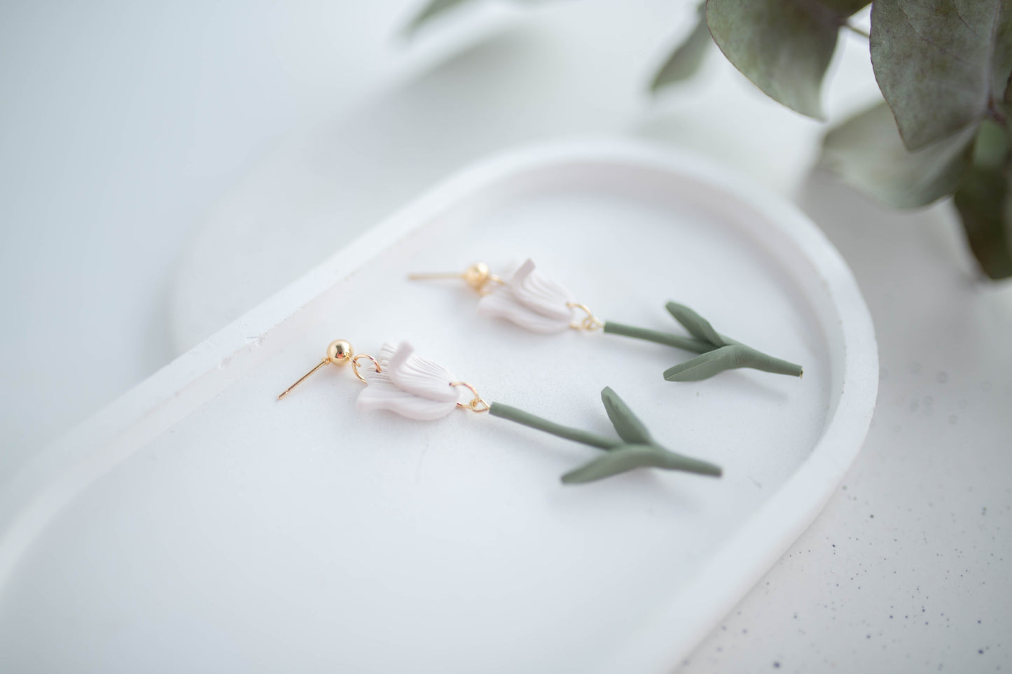 Clay Earrings | Tulip Dangles | In Bloom Collection