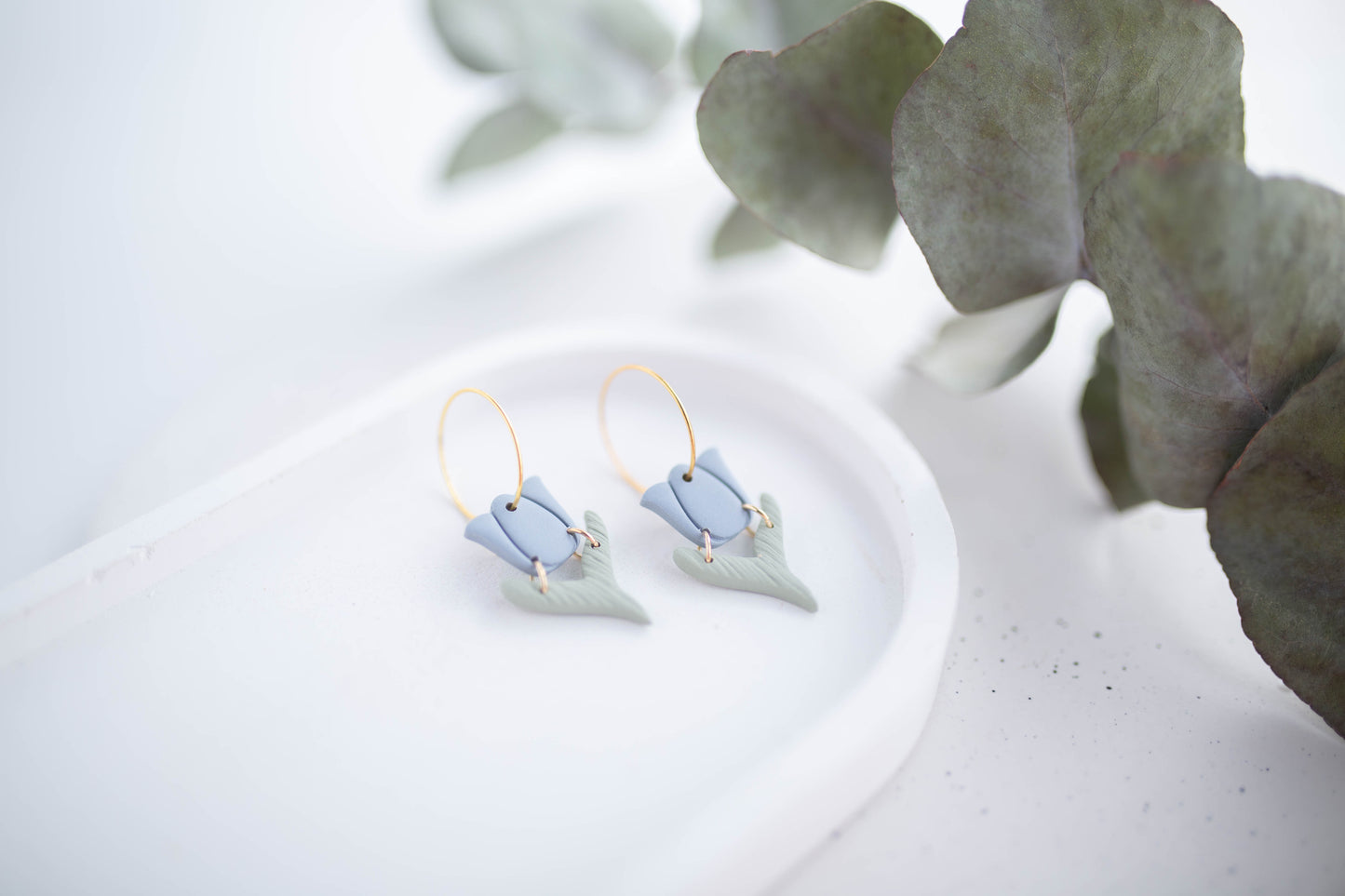 Clay Earrings | Mini Tulip Hoops | In Bloom Collection