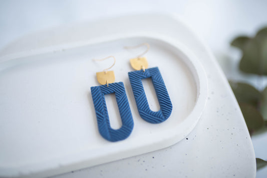 Clay Earrings | Simple Indigo Dangles | Indigo Daydream Collection