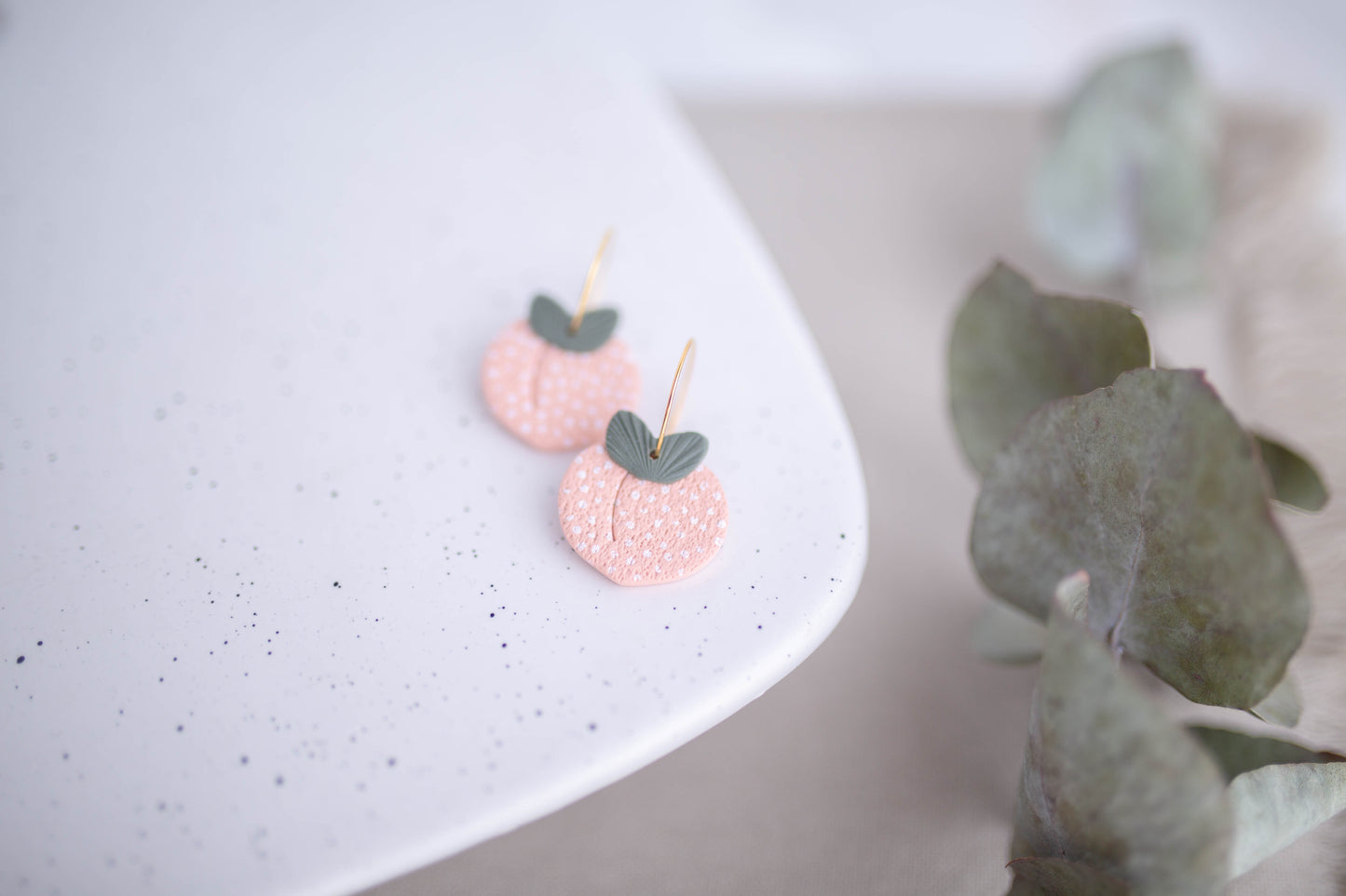 Clay Earrings | Fruit Mini Hoops | Picnic Basket Collection