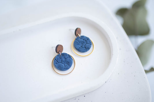 Clay Earrings | Indigo Dainty Dangles | Indigo Daydream Collection