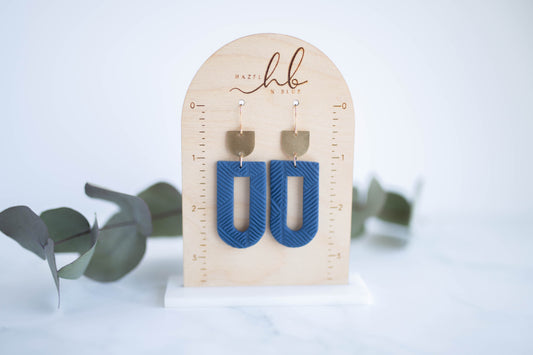 Clay Earrings | Simple Indigo Dangles | Indigo Daydream Collection