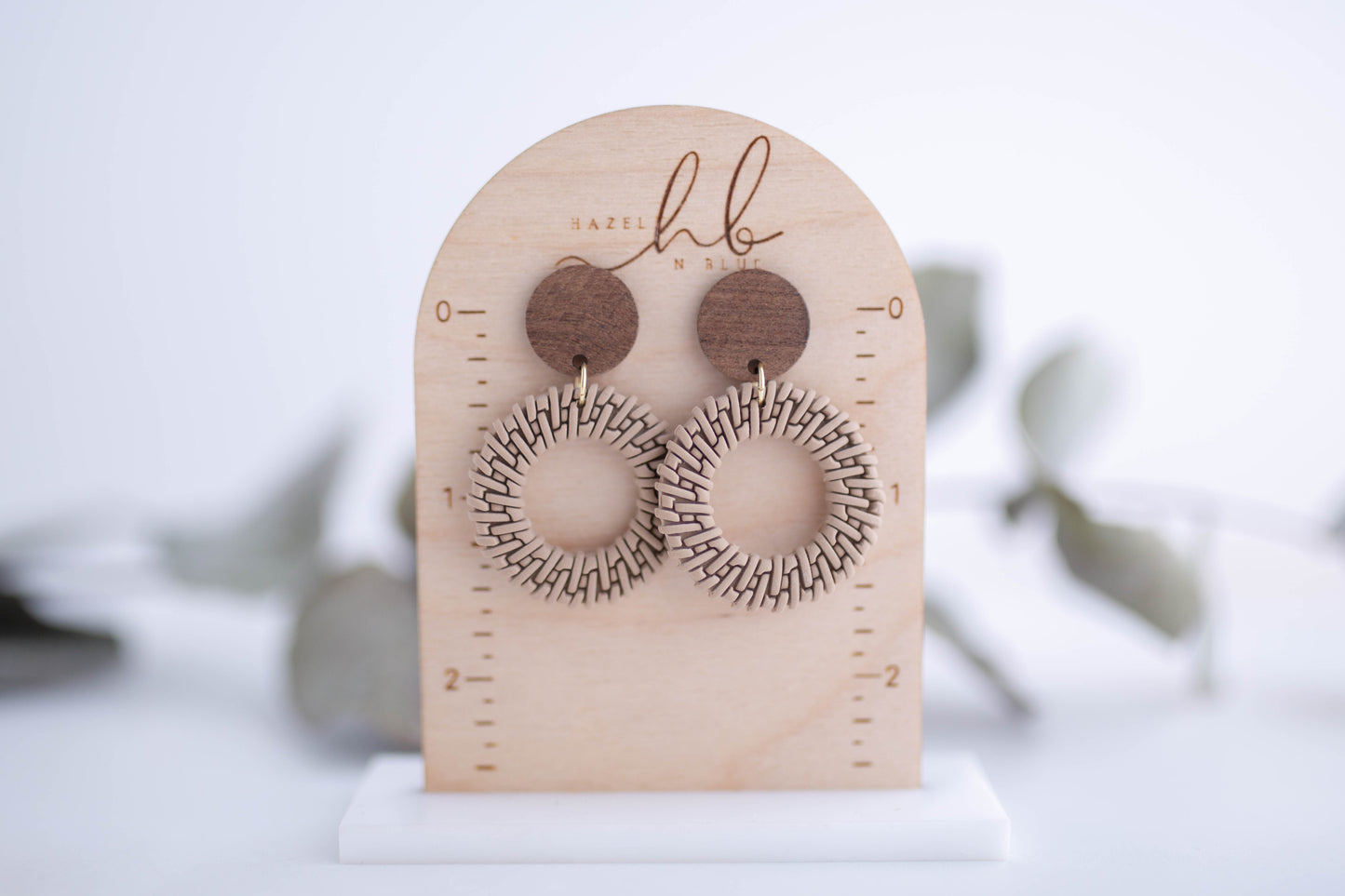 Clay Earrings | Rattan Circles | Picnic Basket Collection