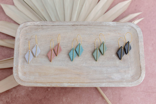 Clay Earrings | Desert Diamond Hoops | Desert Collection