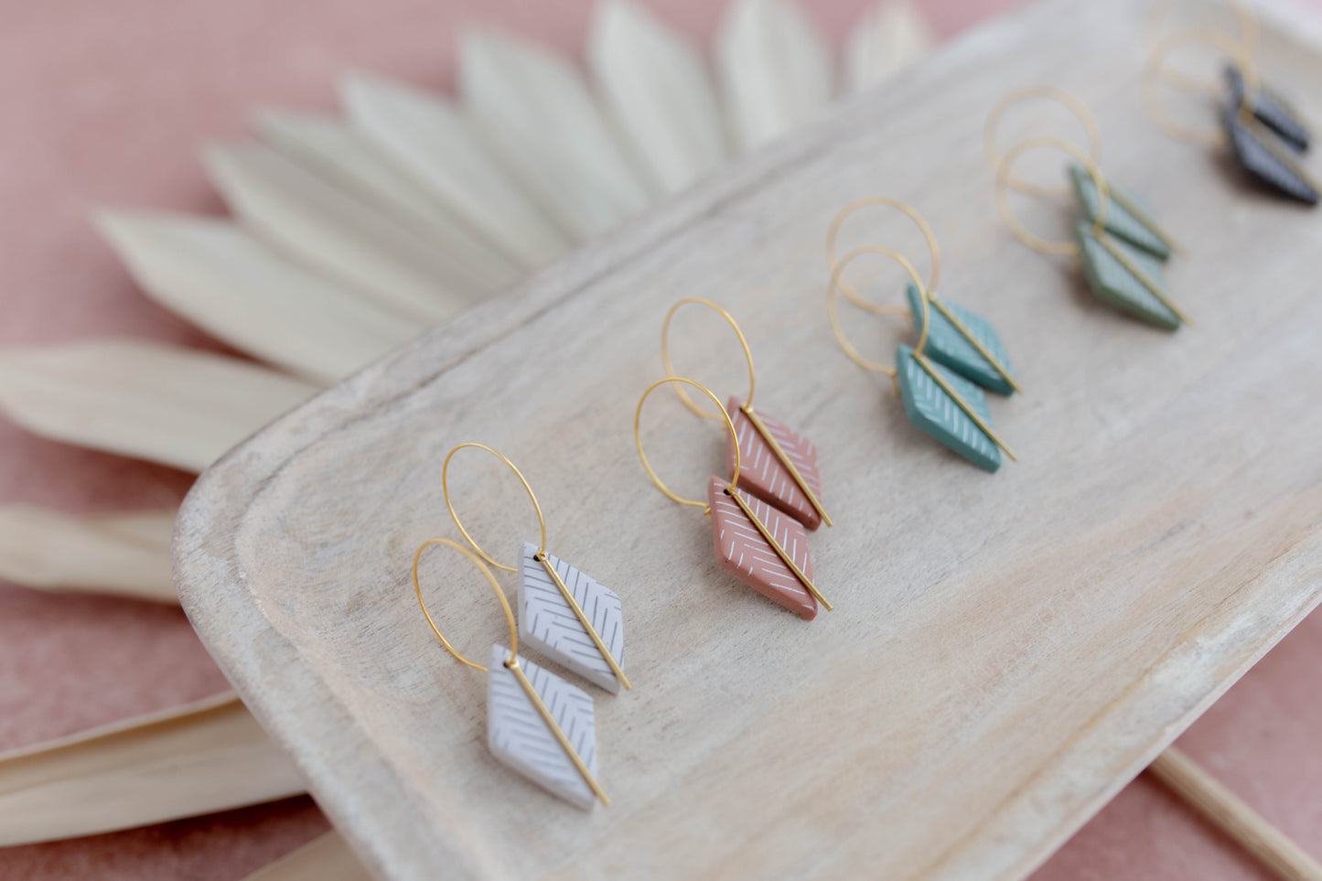 Clay Earrings | Desert Diamond Hoops | Desert Collection