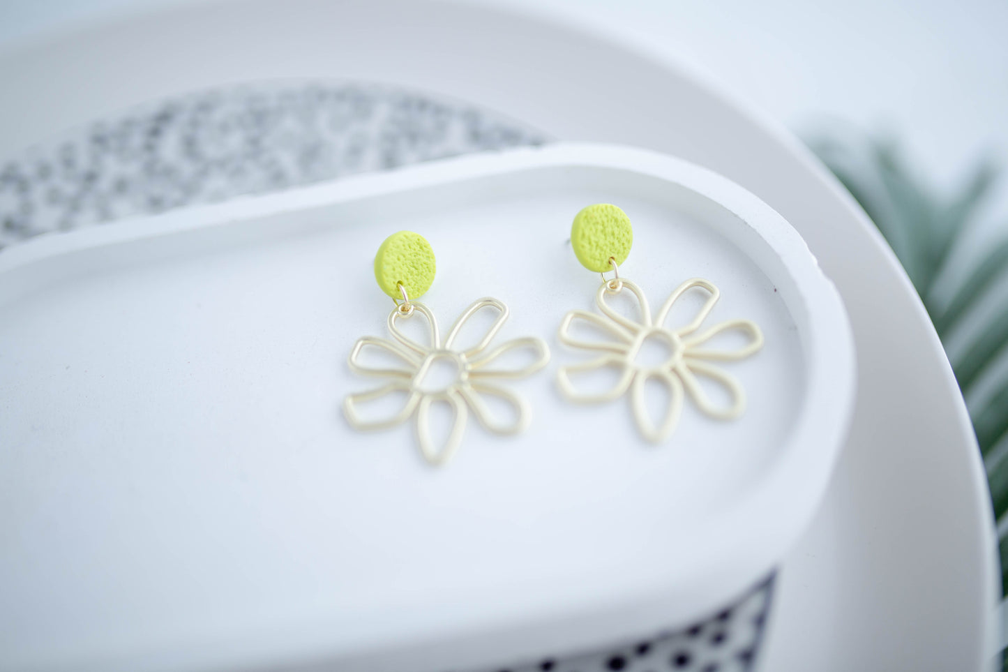 Clay Earrings | Groovy Daisies | Neon+Noir Collection