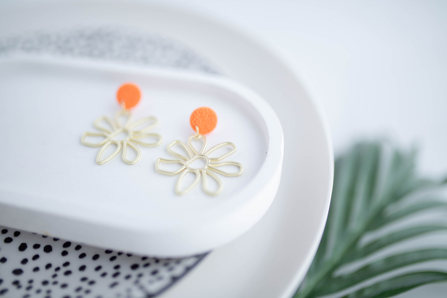 Clay Earrings | Groovy Daisies | Neon+Noir Collection