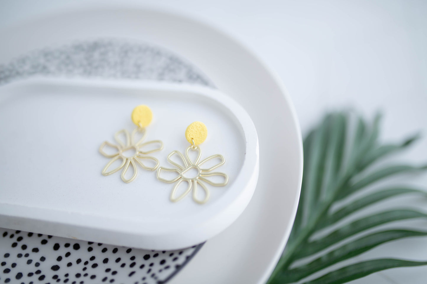 Clay Earrings | Groovy Daisies | Neon+Noir Collection