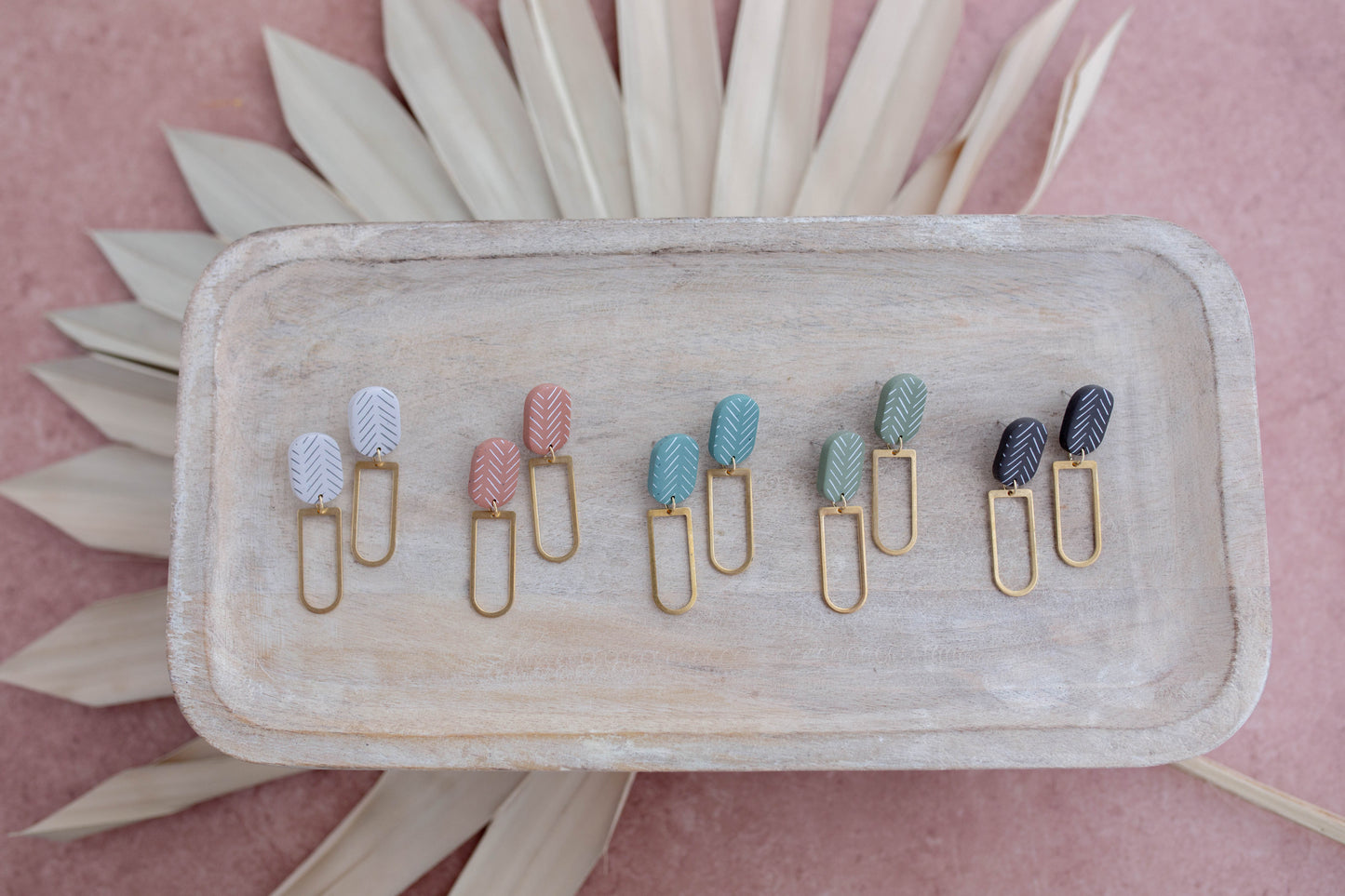 Clay Earrings | Simple Desert Dangles | Desert Collection