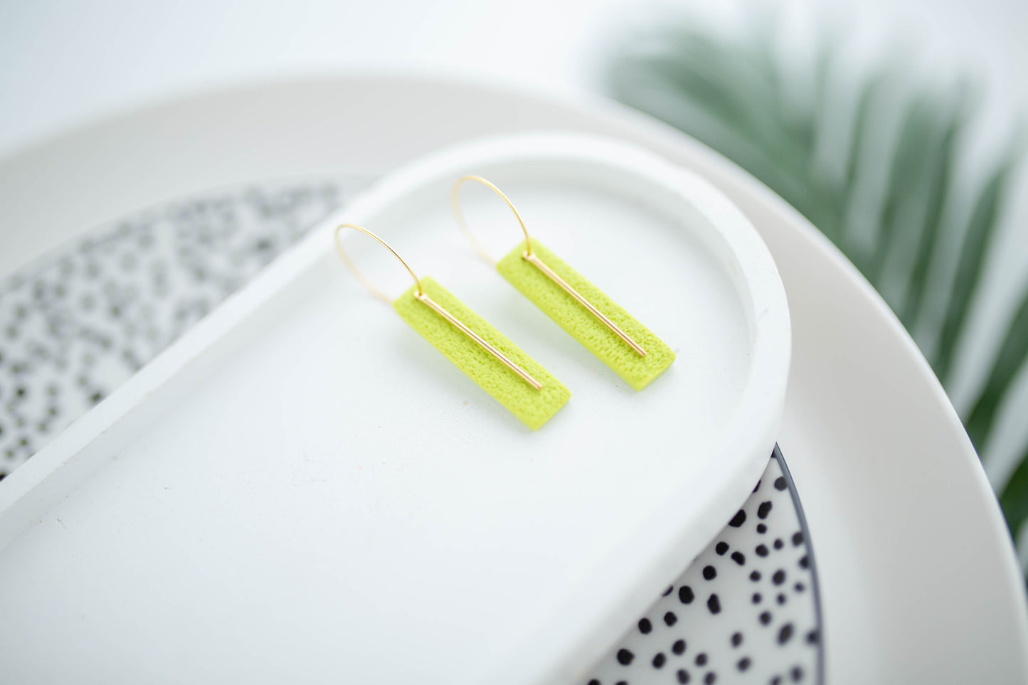 Clay Earrings | Simple Mini Hoops | Neon+Noir Collection