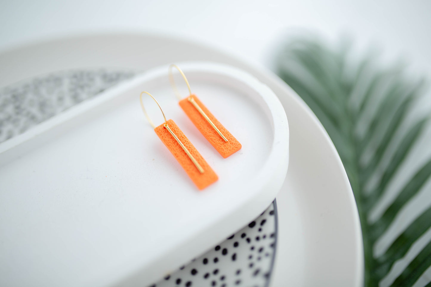 Clay Earrings | Simple Mini Hoops | Neon+Noir Collection