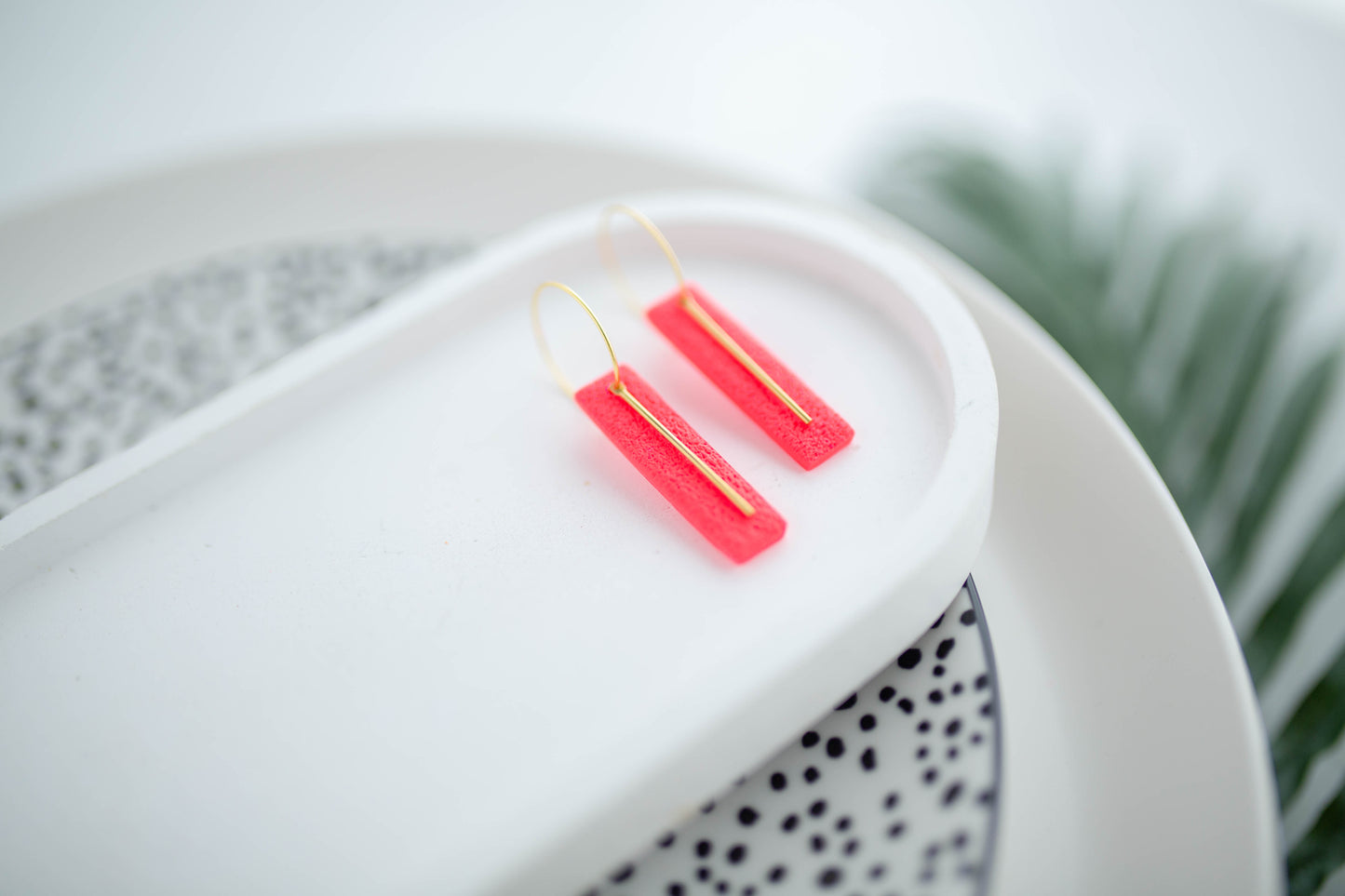 Clay Earrings | Simple Mini Hoops | Neon+Noir Collection