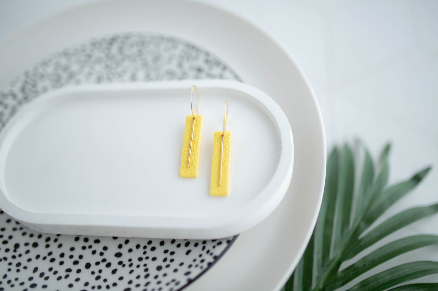 Clay Earrings | Simple Mini Hoops | Neon+Noir Collection