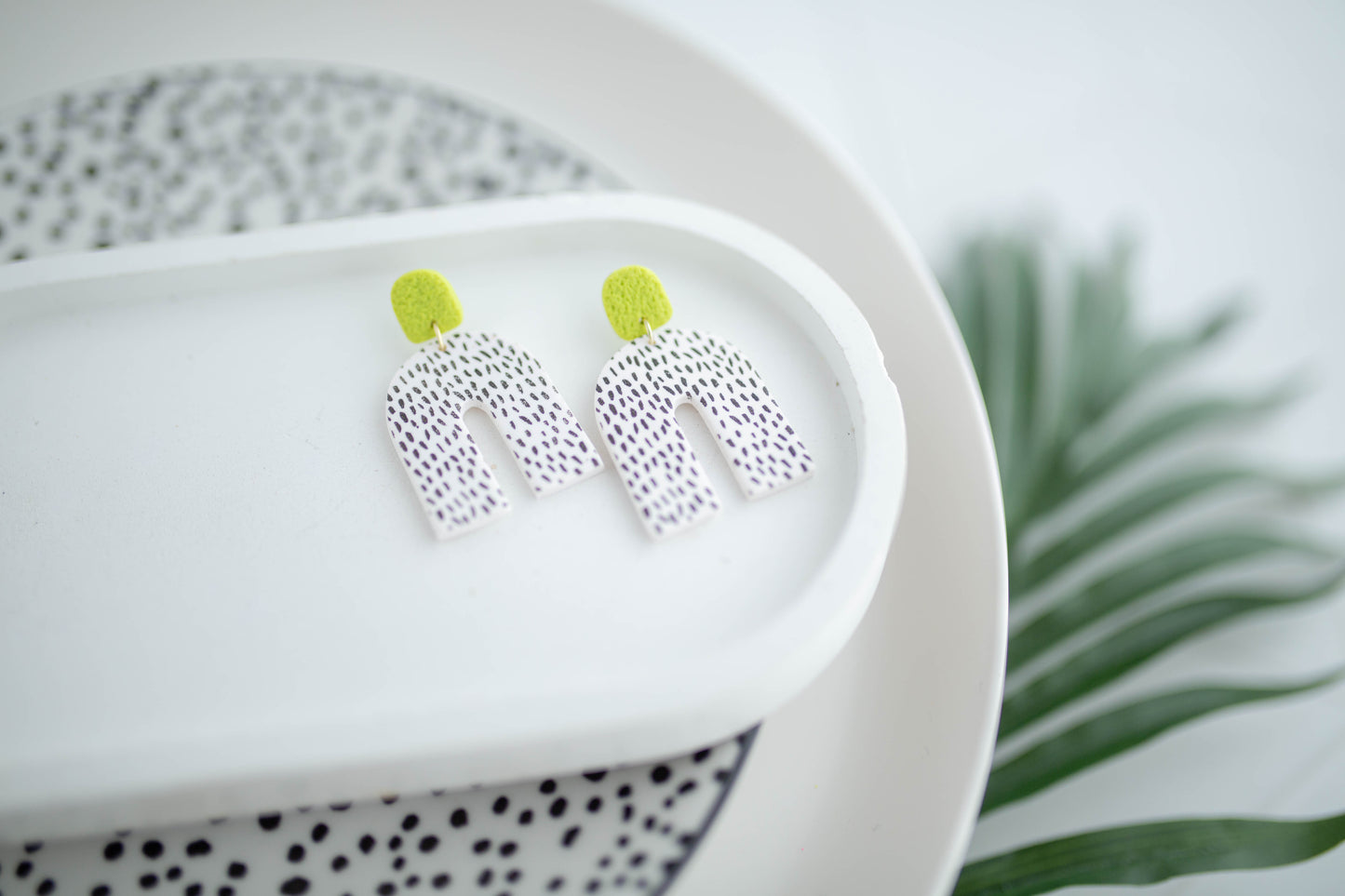 Clay Earrings | Polka Dot Arches | Neon+Noir Collection