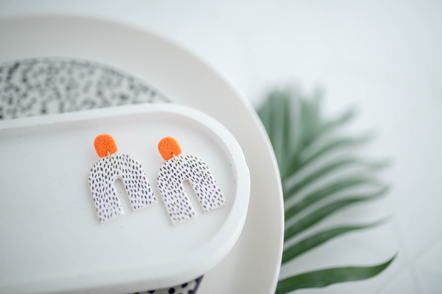 Clay Earrings | Polka Dot Arches | Neon+Noir Collection