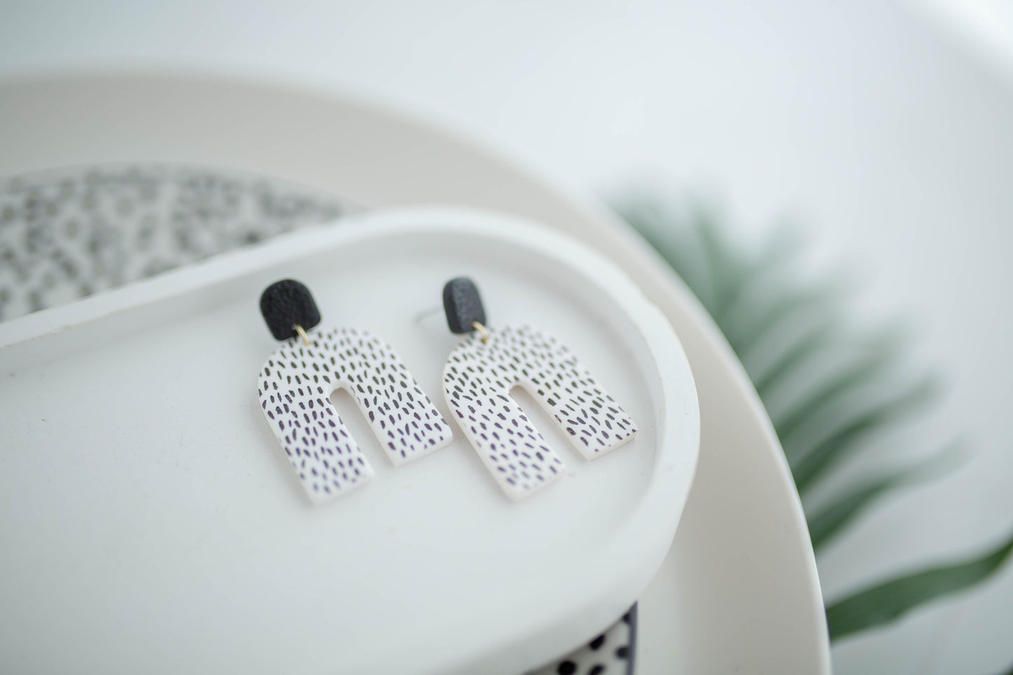 Clay Earrings | Polka Dot Arches | Neon+Noir Collection