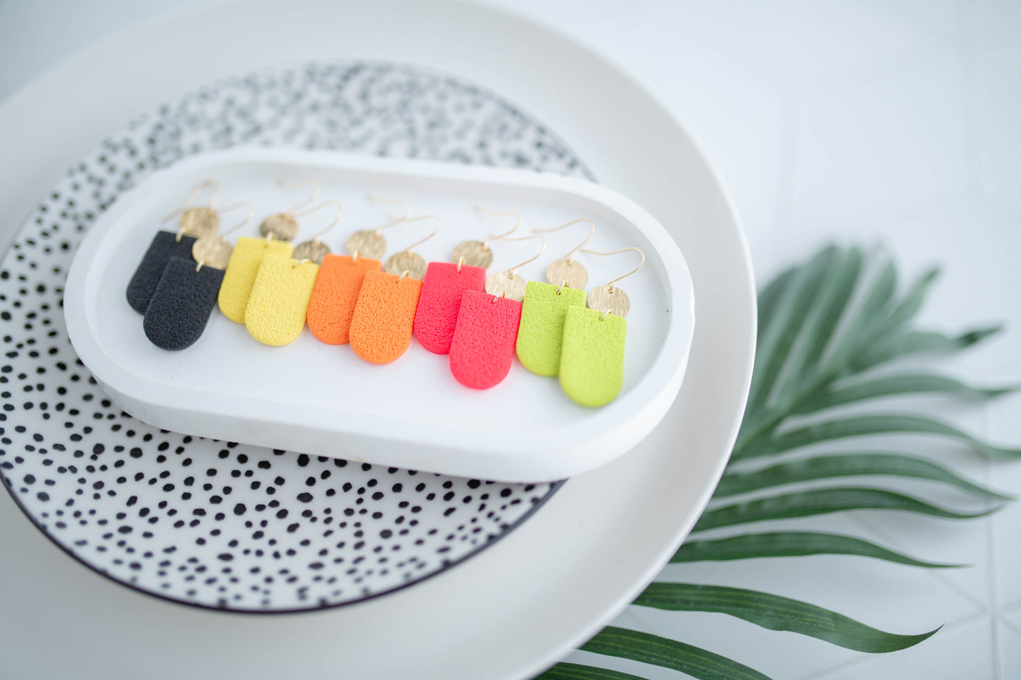 Clay Earrings | Simple Dangles | Neon+Noir Collection