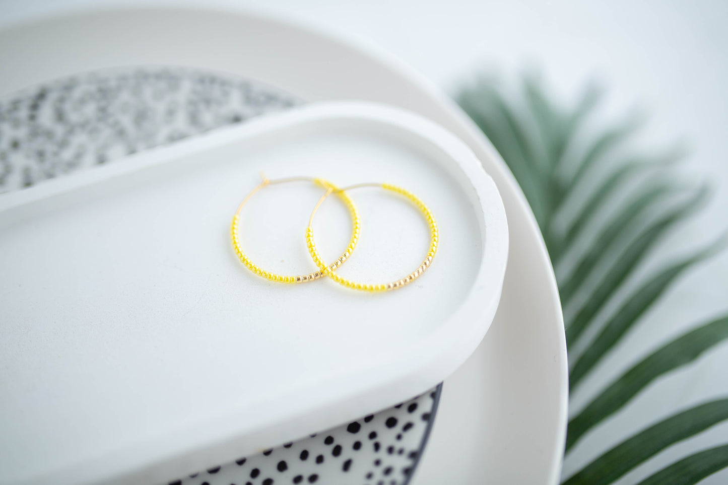 Beaded Earrings |  Neon Hoops | Neon+Noir Collection