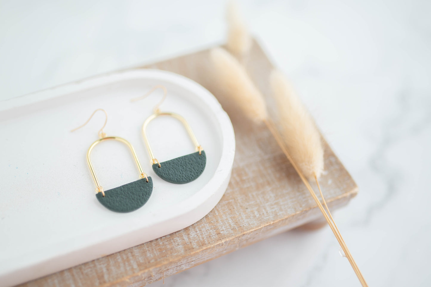 Clay Earrings | Arch Dangles | Botanica Collection