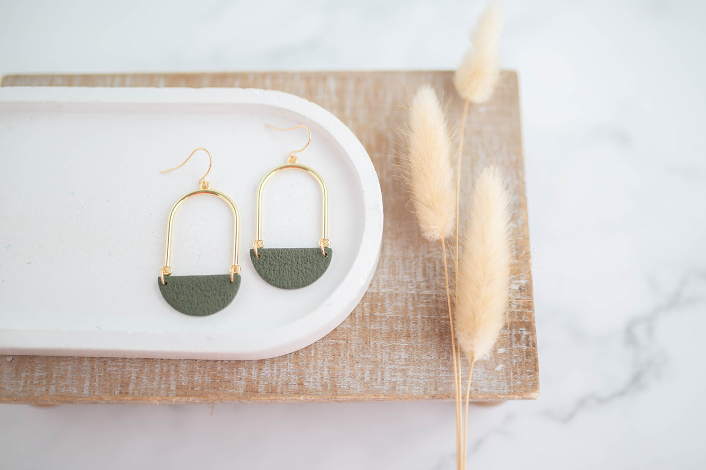 Clay Earrings | Arch Dangles | Botanica Collection