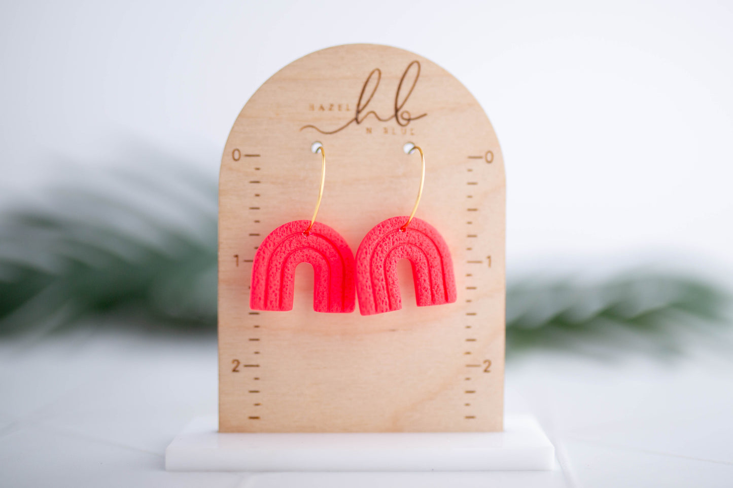 Clay Earrings | Mini Arch Hoop | Neon+Noir Collection