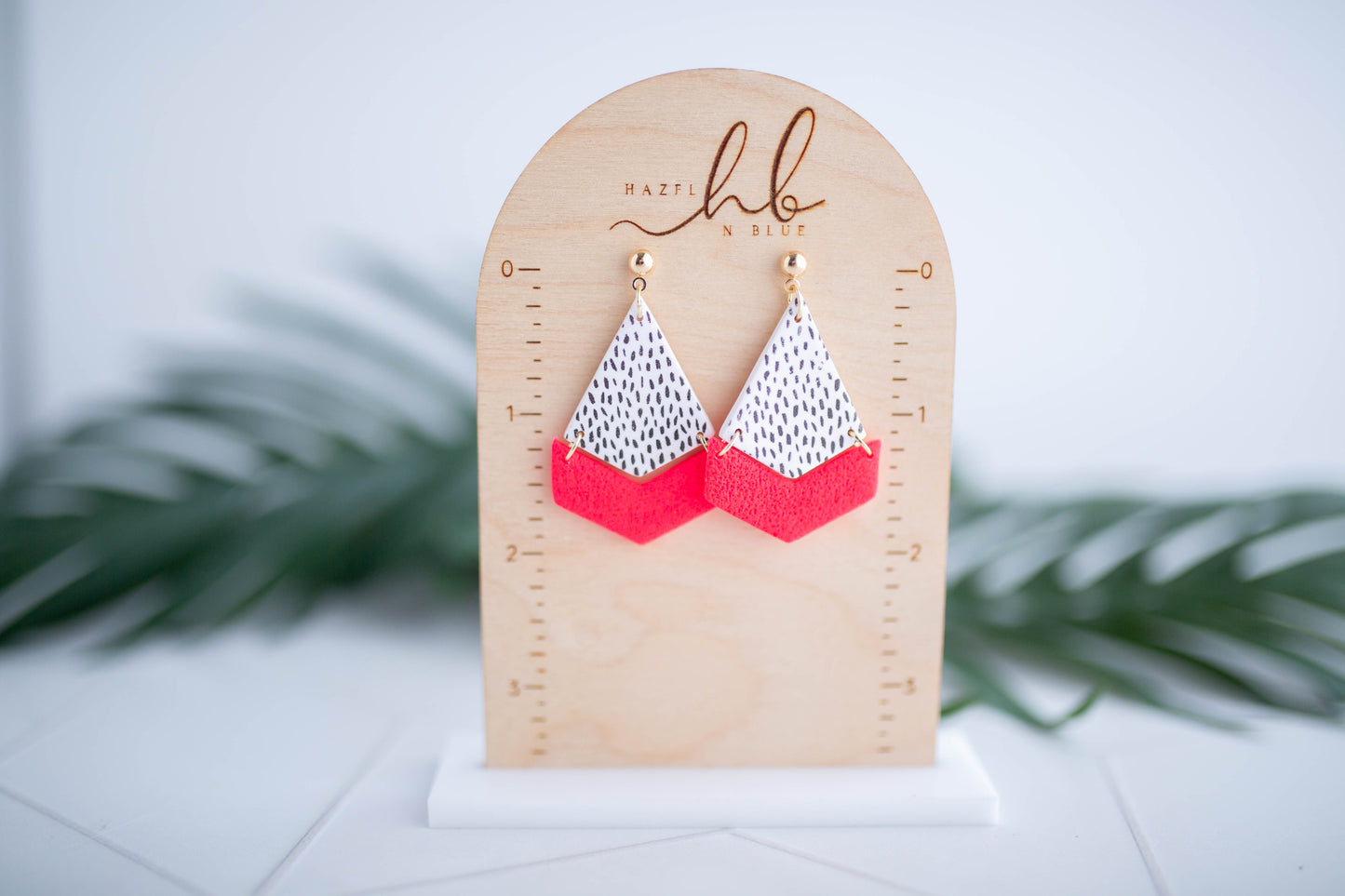 Clay Earrings | Polka Dot + Neon Dangles | Neon+Noir Collection