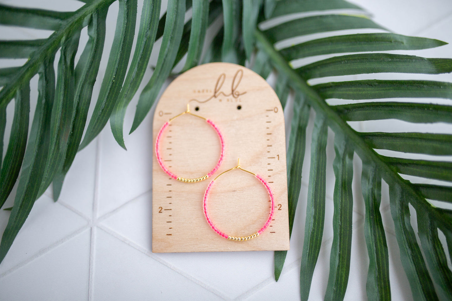 Beaded Earrings |  Neon Hoops | Neon+Noir Collection