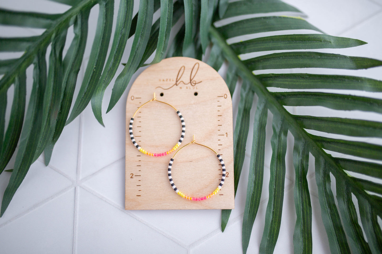 Beaded Earrings | Neon+Noir Hoops | Neon+Noir Collection