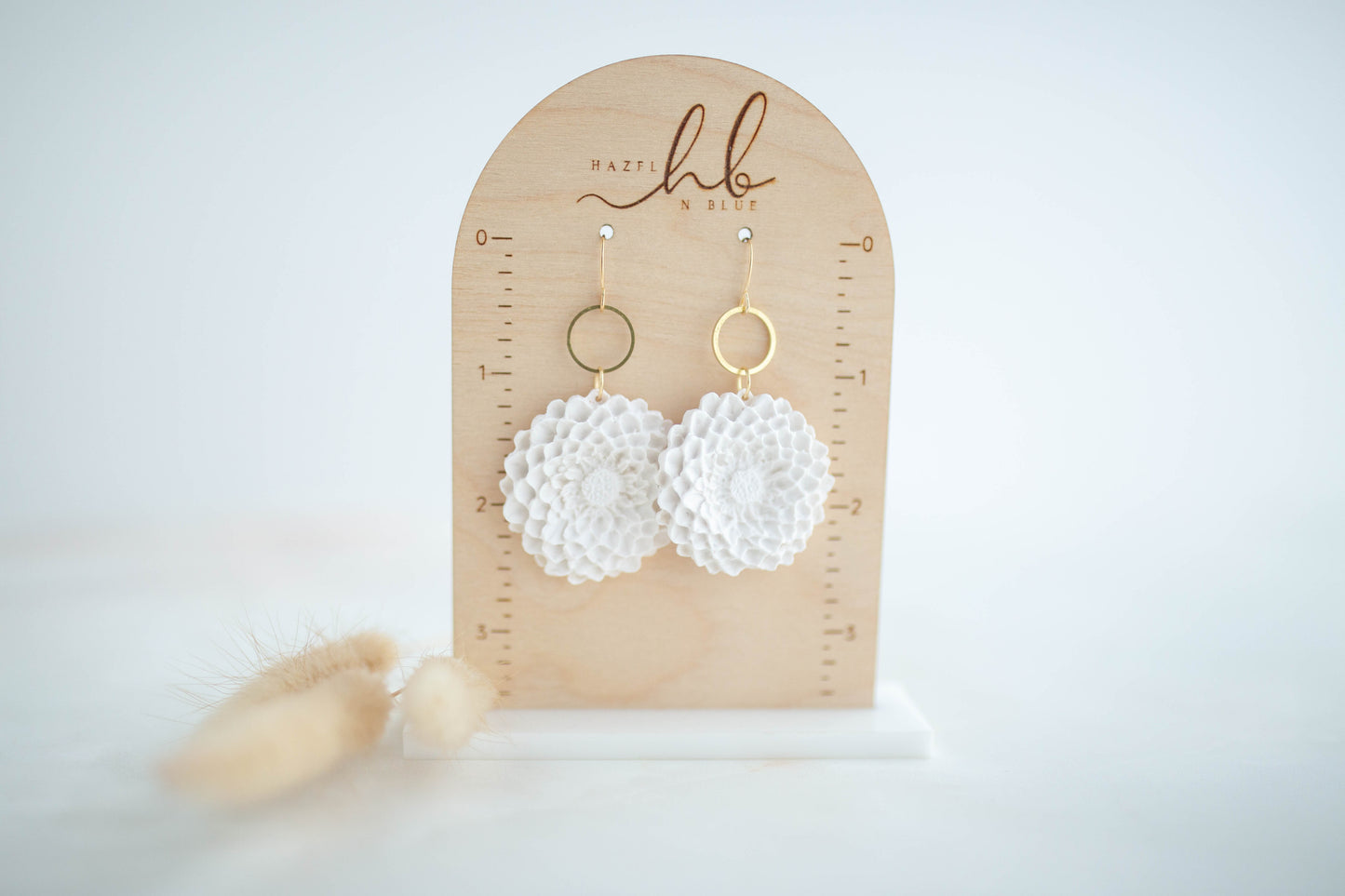 Clay Earrings | Large Dahlia Dangles