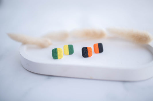 Clay Earrings | Game Day Studs | Civil War Collection