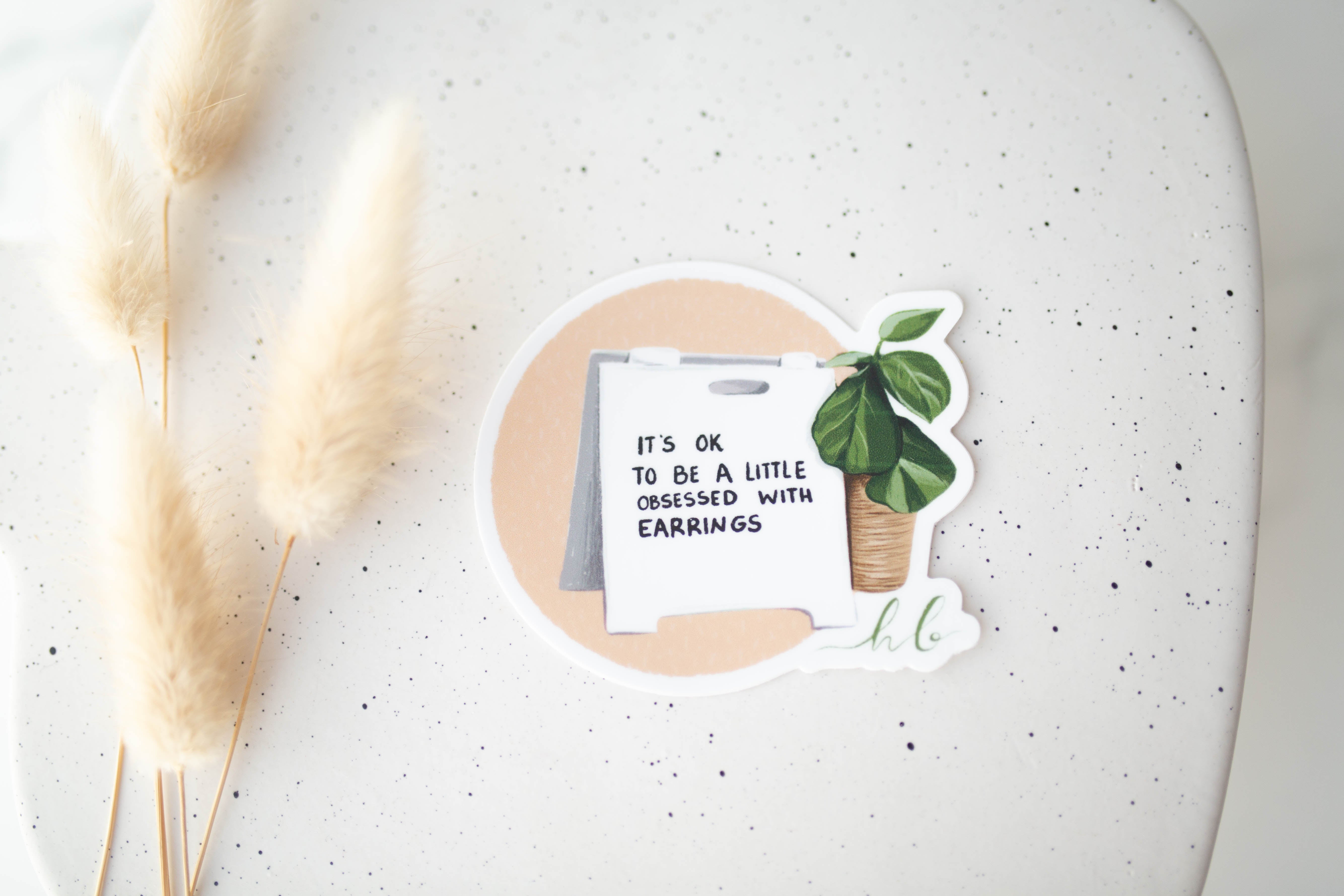 Sticker | Obessed | Beige – Hazel n Blue