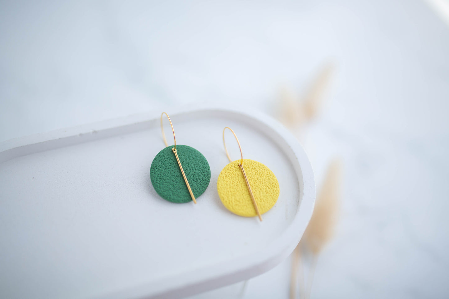 Clay Earrings | Game Day Simple Circle Hoops Mismatch | Civil War Collection