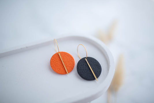 Clay Earrings | Game Day Simple Circle Hoops Mismatch | Civil War Collection