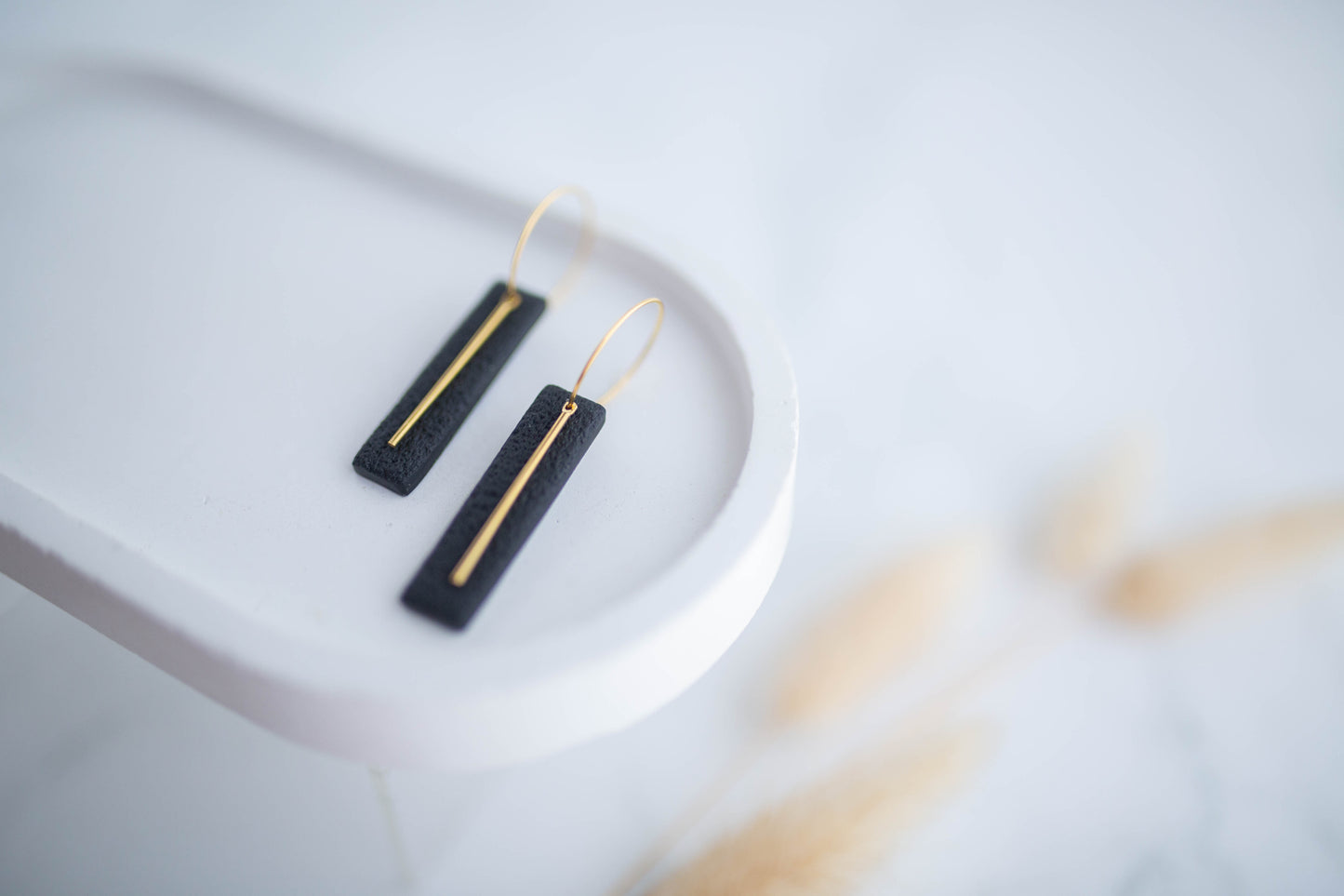 Clay Earrings | Game Day Simple Rectangle Hoops | Civil War Collection