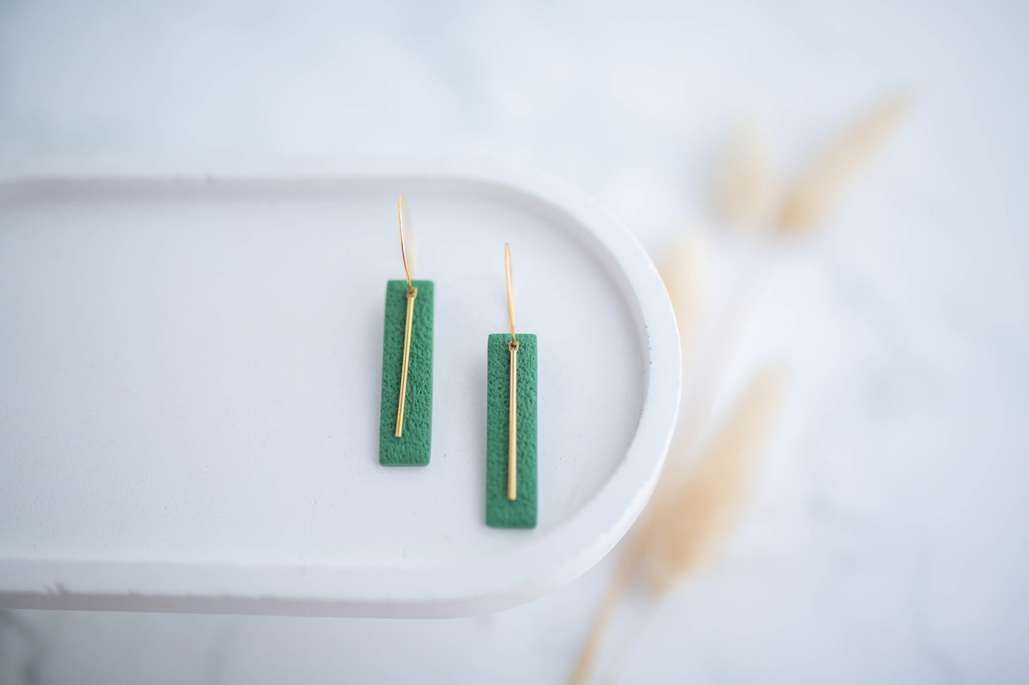 Clay Earrings | Game Day Simple Rectangle Hoops | Civil War Collection