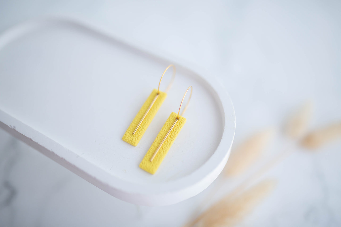 Clay Earrings | Game Day Simple Rectangle Hoops | Civil War Collection