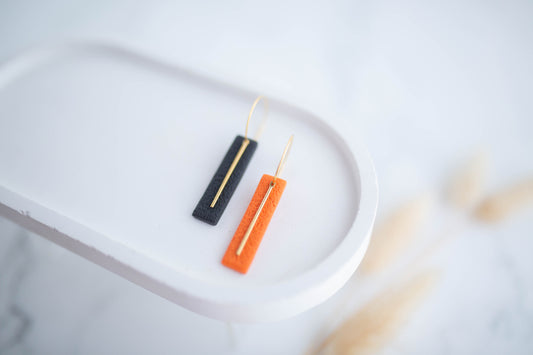 Clay Earrings | Game Day Simple Rectangle Hoops Mismatch | Civil War Collection