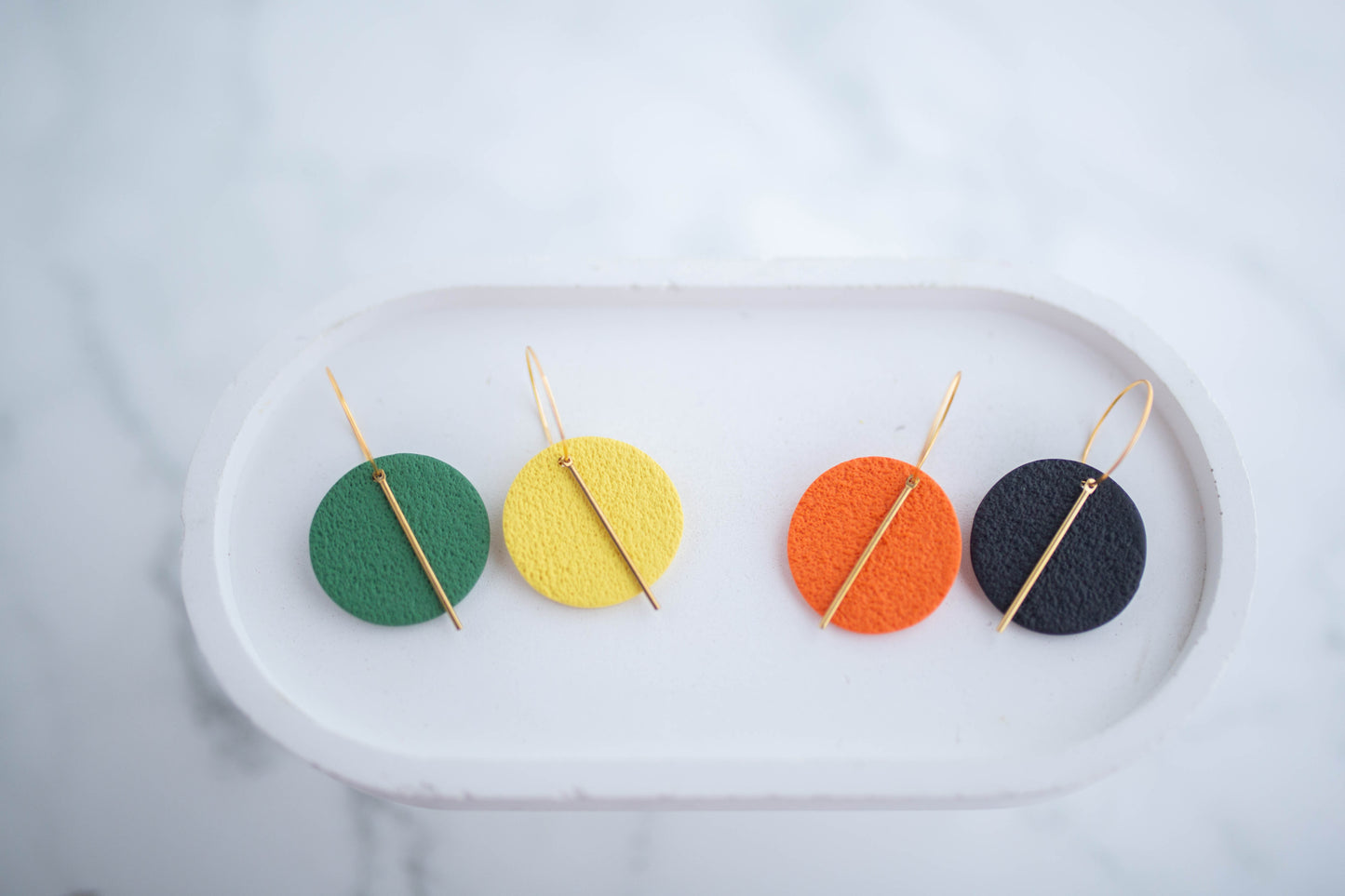 Clay Earrings | Game Day Simple Circle Hoops Mismatch | Civil War Collection