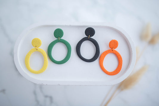 Clay Earrings | Oregon O's Mismatch | Civil War Collection