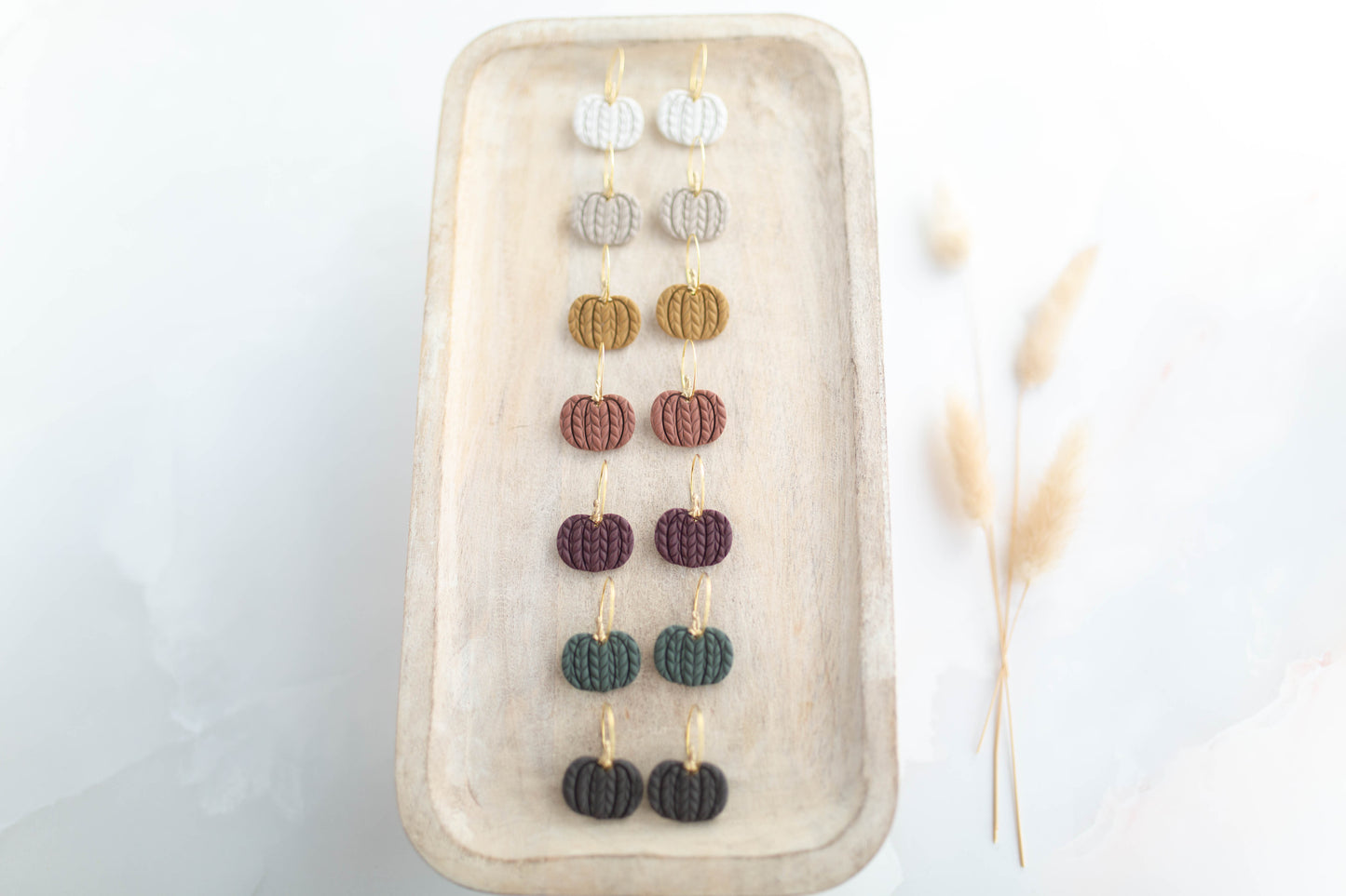 Clay Earrings | Pumpkin Hoops | All Things Fall Collection