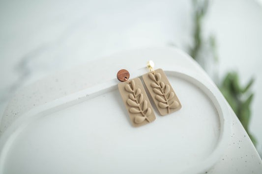 Clay Earrings | Fern Dangles | Earth+Sky Collection