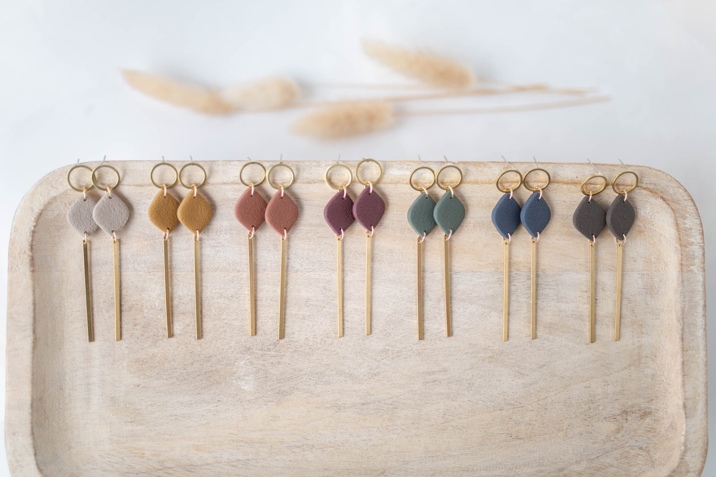 Clay Earrings | Simple Drop Dangles | All Things Fall Collection