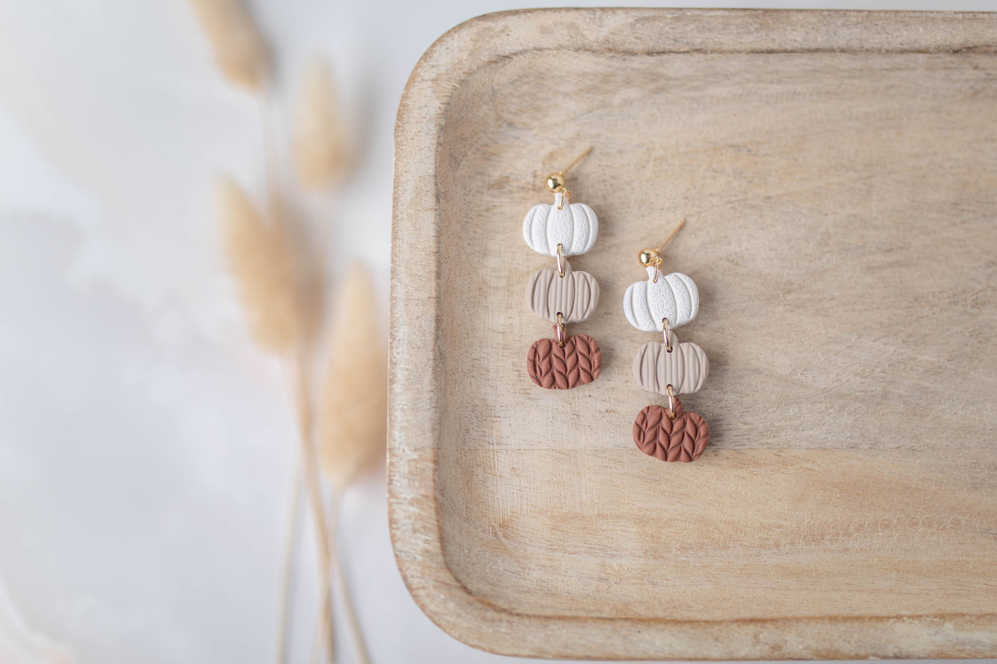 Clay Earrings | Pumpkin Trio | All Things Fall Collection