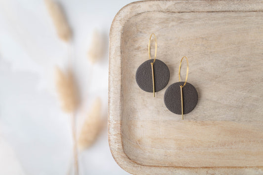 Clay Earrings | Simple Circle Hoops | All Things Fall Collection