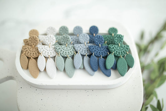 Clay Earrings | Boho Dangles | Earth+Sky Collection