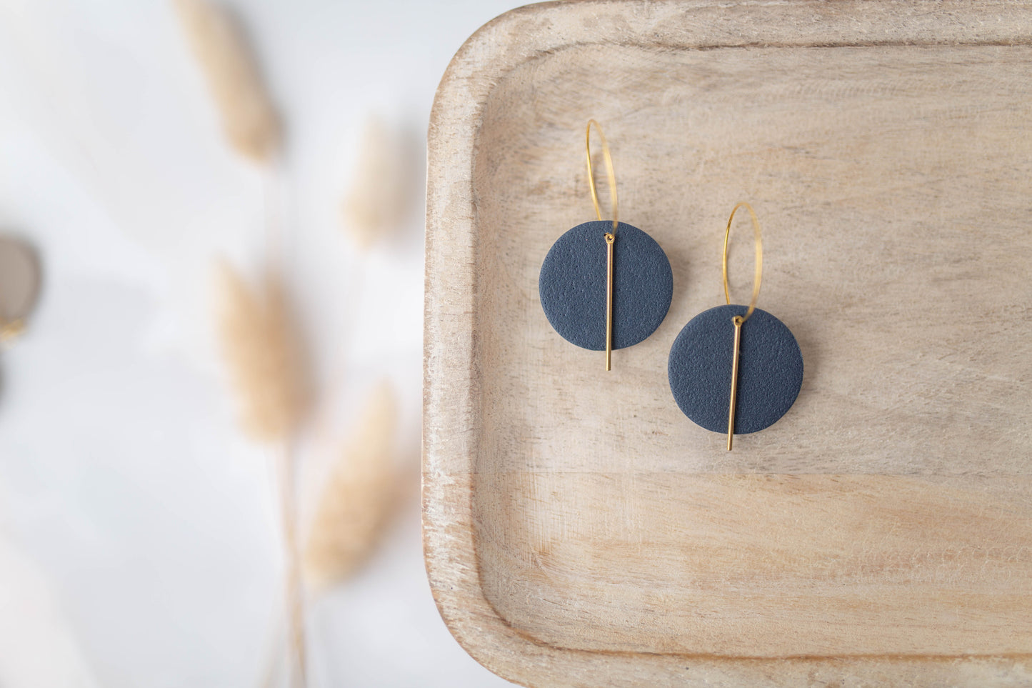 Clay Earrings | Simple Circle Hoops | All Things Fall Collection