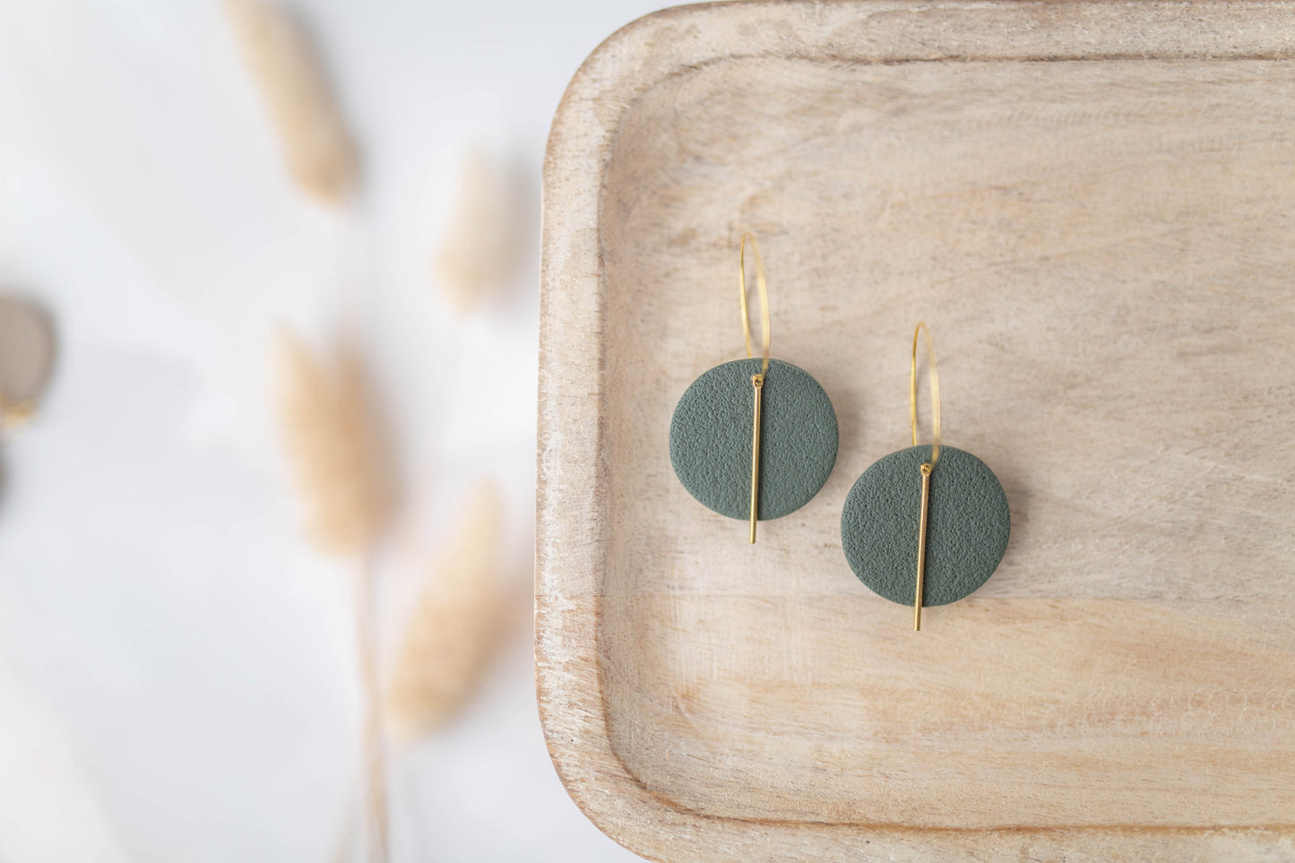 Clay Earrings | Simple Circle Hoops | All Things Fall Collection